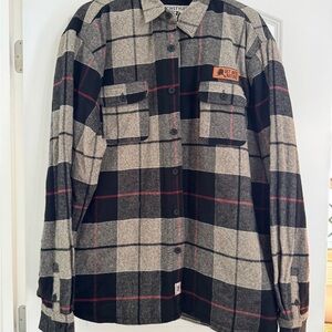 RichStyle Men's Black and Gray Plaid Jacket
